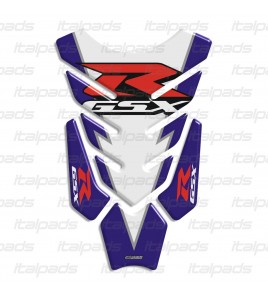 Protector De Depòsito Tank Pad para SUZUKI GSX-R mod. "Hyper-WINGS" blanco-blu