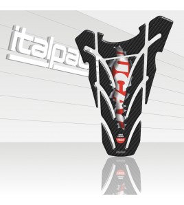 Protector De Depòsito mod. "Top WingsRipped" carbon look adecuado para Ducati Monster