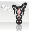 Protector De Depòsito "Top WingsRipped" carbon look para Ducati Monster