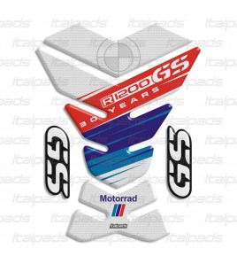 Protector De Depòsito para BMW GS 1200 "30th Anniversary" Honeycomb blanco