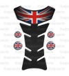 Protector De Depòsito Tank Pad Union Jack "Clásico" efecto carbono Triump+4