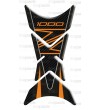 Protector De Depòsito "Shark" adecuado para Kawasaki Z1000 efecto carbon/naranja