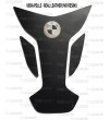 Protector de depósito en CUERO GENUINO negro / plateado para BMW