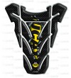 Protector De Depòsito "Top Wings Rip" carbon look/amarillo para Ducati Monster