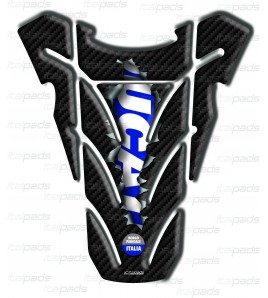 Protector De Depòsito "Top Wings Rip" carbon look/bleu para Ducati Monster