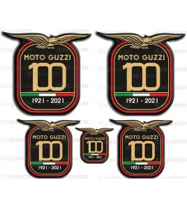 Pegatinas decorativas en resina Centenario Aniversario Moto Guzzi