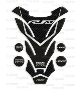 Protector De Depòsito  "Detroit" gris efecto carbono  para Yamaha R1M