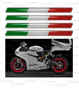 Set de 4 pegatinas 3D de resina para Ducati Panigale 959, 97x8 mm.