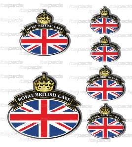 Kit  6 Pegatinas Bandera Inglesa Union Jack Range Rover Mini Land