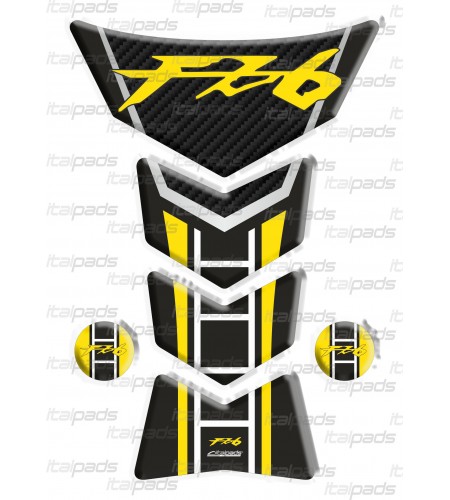 Protector de depósito mod. "Frames" para Yamaha FZ6 amarillo negro/carb