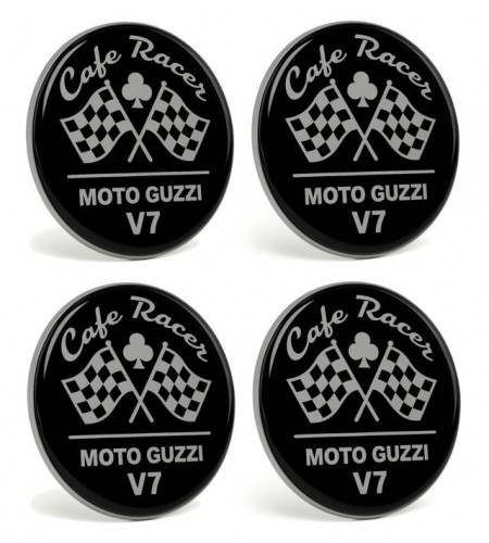 Decorative resin stickers Cafe Racer Moto Guzzi V7