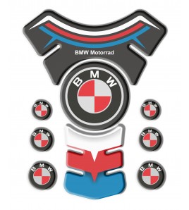 Protector De Depòsito Tank Pad para BMW mod. "De Luxe" logotipo rojo