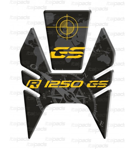 Protector de deposito adhesivo negro y amarillo para BMW R1250GS