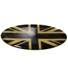 Union Jack Royal British bandera pegatina Range Rover OVAL english negro dorado