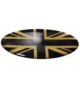 Union Jack Royal British bandera pegatina Range Rover OVAL english negro dorado