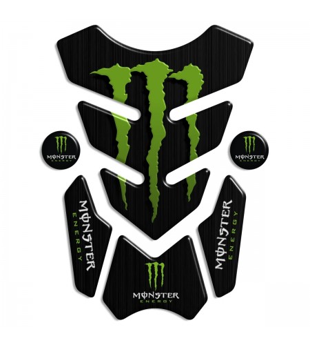 Protector De Depòsito Tank Pad Monster mod. "3Wings Top"  acero bruñido + 2 gratis!