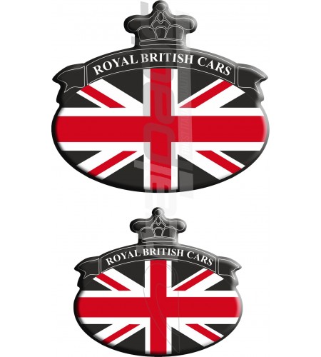 Set 2 Pegatinas Union Jack Royal British bandera Range Rover negro