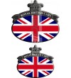 Set 2 Pegatinas Union Jack Royal British bandera Range Rover negro/azul