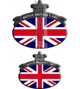 Set 2 Pegatinas Union Jack Royal British bandera Range Rover negro/azul