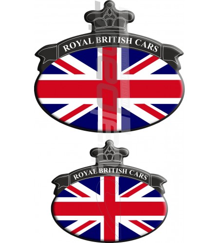 Set 2 Pegatinas Union Jack Royal British bandera Range Rover negro/azul