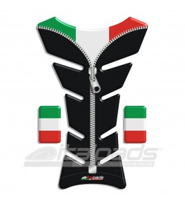 Protector De Depòsito Bandera Italiana Italia negro ZIP "Classic"+2